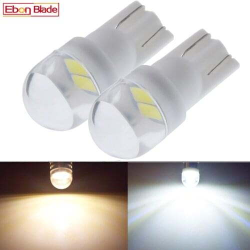 2Pcs T10 Warm White Car Light W5W 194 168 LED Wedge Bulb 6V 6.3V 12V Auto Interior Dome Map Motorbike Scooter Side Marker Lamp