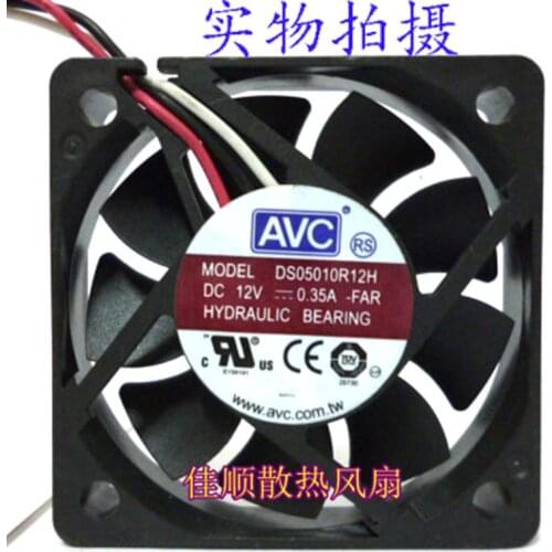 AVC DS05010R12H -FAR DC 12V 0.35A 50x50x10mm 3-Wire Server Cooling Fan