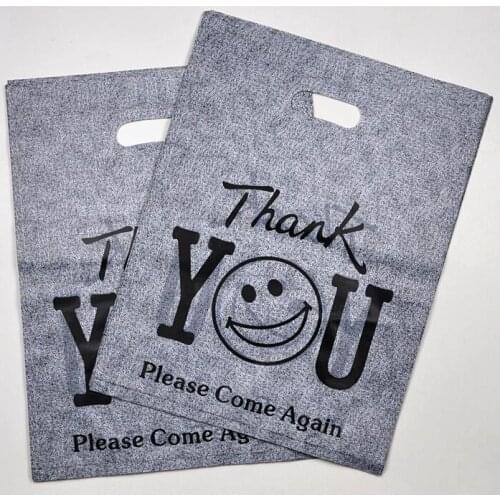 30*40cm Large Boutique Clothes Gift Packaging Bag,Thank you plastic gift bag with handle,small plastic shopping bag