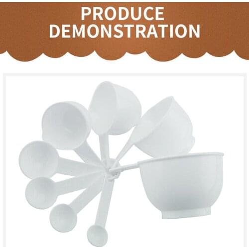 8PCS Plastic Measuring Spoon Versatile Scale Measuring Cup Measuring Tablespoon Scale Spoon Baking Measuring Tools