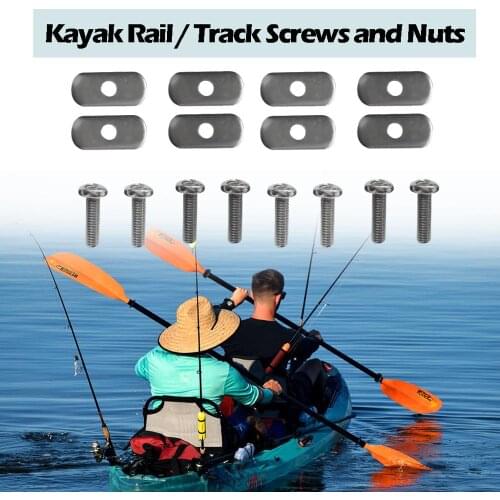 8 X Stainless Steel Kayak Rail Screws And Nuts For Kayaks Canoes Boats Rails