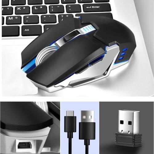 SOONHUA 2.4GHz Wireless Mouse Six-Key Mouse With Light Effect And USB Receiver Wireless Mouses For Laptop PC Computers