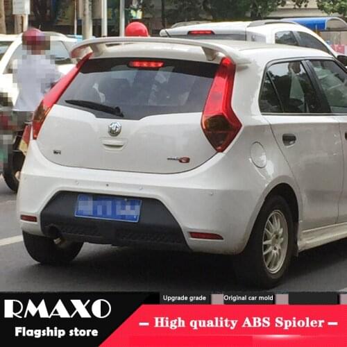 For morris garages MG3 Spoiler 2011-2014 MG3 High Quality ABS Material Car Rear Wing Primer Color Rear Spoiler
