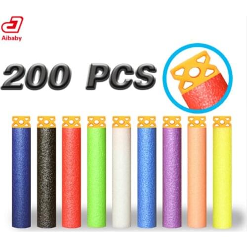 200PCs Soft Hollow Hole 7.2cm Refill Dart Bullets for Nerf Gun Blaster N-strike Elite Accessories Kid Shooting Gun Toy