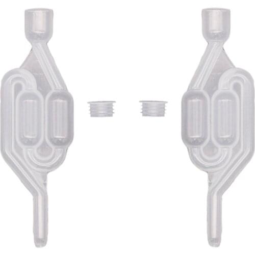 Twin Bubble Airlock S Type Airlock One-way exhaust water seal valve with cork Beer Wine Making 2pcs/lot