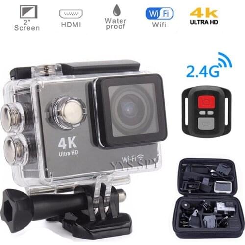 H9R WiFi Mini 4K Ultra HD Action Camera 2.4G Remote Control Underwater Sports Helmet Video Camcorder Micro DV Recording Cam Set