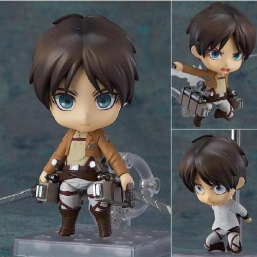 Attack on Titan Anime Figure Eren Jaeger Anime Manga Statue PVC Attack on Titan Action Figure Q Version Model Toys Decoration