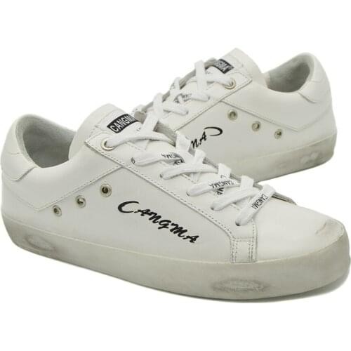 CANGMA Luxury Italian Designer Mens Shoes White Genuine Leather Sneakers Casual Shoes For Man Male 2021