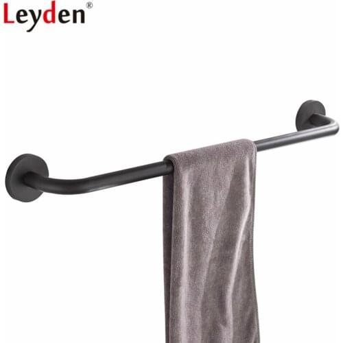 Leyden Single Towel Bar Stainless Steel Black Single Towel Bar Wall Mounted Towel Holder Bathroom Accessories Towel Hanger