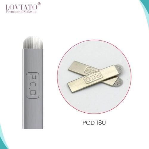 Microblading 50pcs Hard U Shape18 Pin Microblade Eyebrow Tattoos Needles Supplies Wholesale Permanent Makeuptattoo Manual Blade