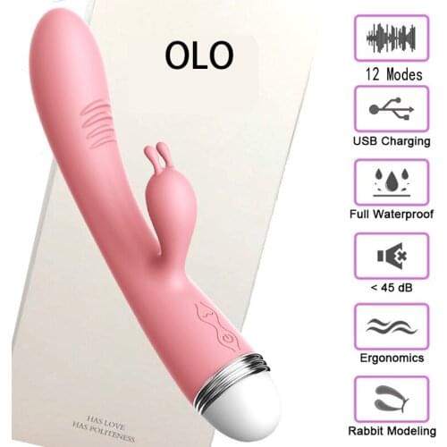 Strong Dildo Vibrator G-Spot Rabbit Vibrator Clitoris Stimulator Vaginal Pussy Massager Sex Toys for Women Female Masturbation