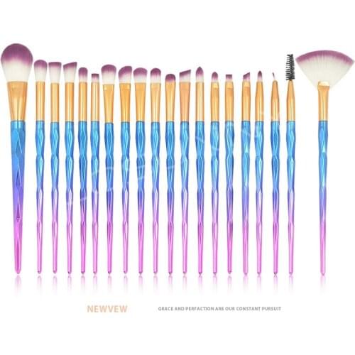 NEWVEW 20 PCS Makeup Brush Set Cosmetic Tools Soft Fiber Eye Shadow/Eyebrow/Highlighter Brush Set Free Shipping
