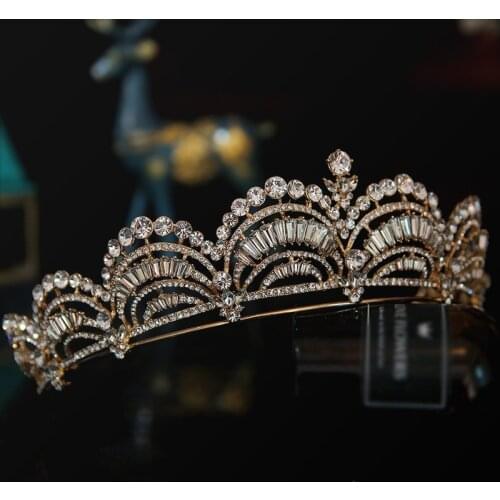 New fashion gold Crown Bridal tiaras Hairband wedding hair jewelry