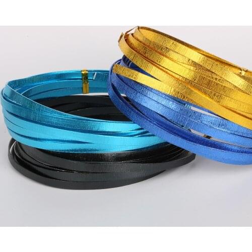New Style different colors 5X1mm Embrossed Flat Aluminum Wire,Soft Metal Floristry Wire for DIY Jewelry Findings & Craft Making