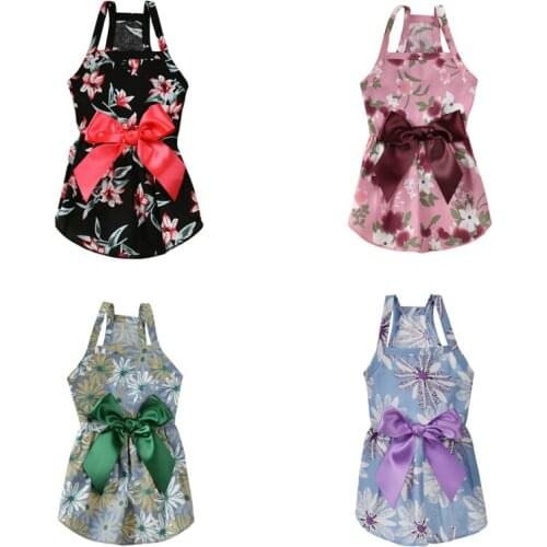 Pet Dog Dress Princess Floral Dog Wedding Dresses For Small Medium Dogs Chihuahua Pet Clothing Yorkshire Dog Dresses Pug #Y