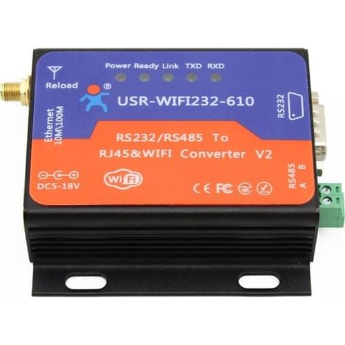 Serial WIFI Converter RS232 RS485 to RJ45 WiFi Wireless Adapter Ethernet Wifi Module Networking Support TCP IP UDP ProtocolQ106