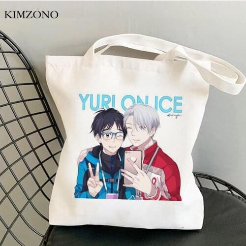 Yuri on Ice shopping bag recycle bag cotton bolso shopper bag tote woven sac toile