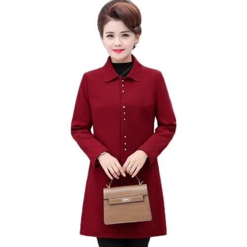 Spring Autumn Female Windbreaker Coats New Solid Single-breasted Women Trench Coat Mid Long Outerwear