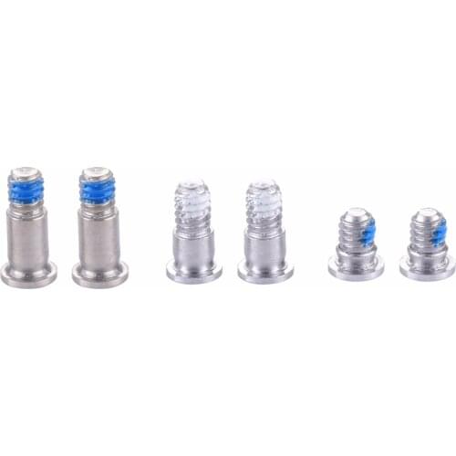 6 in 1 for Macbook Pro 13.3 inch A1708 Computer Case Bottom Cover Screws (4 Long + 2 Short)(Silver)