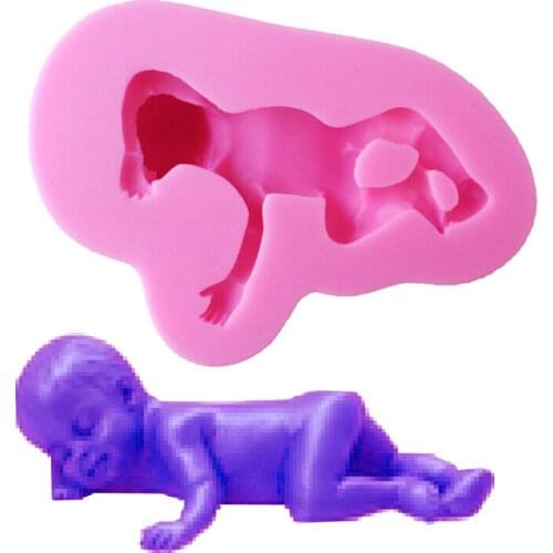 High quality Silicone Mold 3D Baby baking Cake Decoration mould Soap Mold Fondant Cake Tools Cooking Kitchen F0634