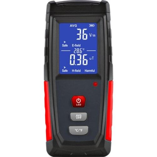 Yunombo Electromagnetic Field Radiation Detector Tester Emf Meter Rechargeable Handheld Portable Counter Emission Dosimeter Comp