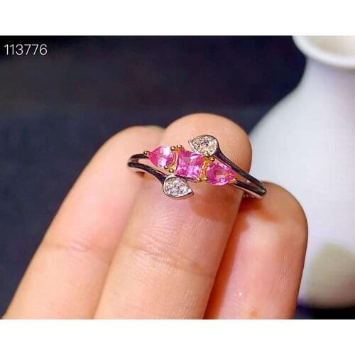 Natural Sri Lanka Ceylon Pink Sapphire Ring Fine Jewelry 1pc