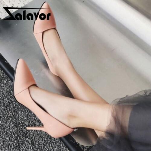 ZALAVOR New Women High Heel Shoes Thin Heel Candy Color Women Pumps Sexy Fashion Shoes For Women Party Footwear Size 30-43
