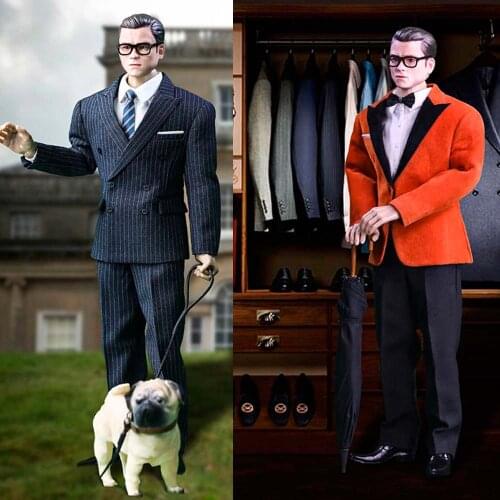 1/6 Male Figure Accessory Royal Suit The Agent Solider Clothes & Dog Model for M30 Action Figure Body Four Colors CEN-M06