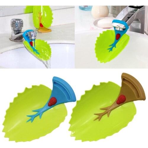 1pcs Creative Cartoon Adjustable Childrens Faucet Extender Hand Washing Aids Hand Washing Leaf-shaped Sink