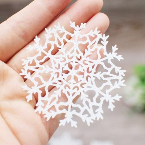 10 Pieces Ice Ling Flowers Different Patterns Handmade Lace Cut Paper Stickers DIY Scrapbook Album Greeting Card Paper Crafts