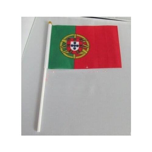 14 * 21 cm Portugal hand signal waving flag small banner flags