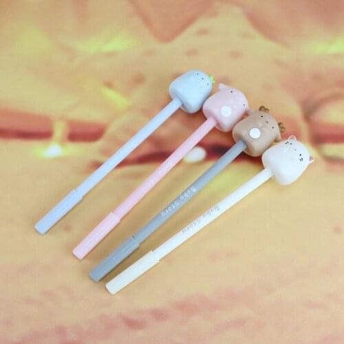 16PCS Girls Heart Unicorn Gel Pen Creative Cartoon Student Stationery Glutinous Rice Small Things Signature Writing Ball Pen