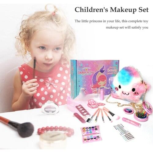 20pcs Play House Set детская косметика Washable Nontoxic Cosmetics Make Up Toys Kids Makeup Set Beauty Childrens Cosmetics Box