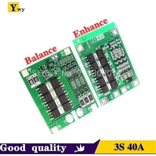 3S 40A Li-ion Lithium Battery Charger Lipo Cell Module PCB BMS Protection Board For Drill Motor 12.6V Enhance/Balance