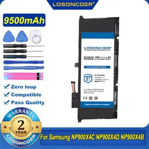9500mAh AA-PBXN8AR Battery For Samsung NP900X4C NP900X4D NP900X4B NP900X4 NP900X46 NP900X4C-A01 A02 NP900X4B-A01FR 15 Inch