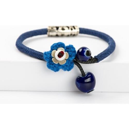 Hand Made Flower Cearmic Beads Bracelets DIY fasion Charm Bracelet For Women #GY161