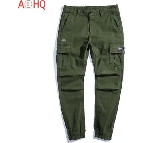Denim Cargo Pants Men Cotton Military tactical pants Work jogger black khaki jogging pants 2021 Spring