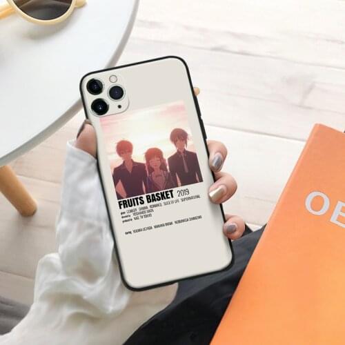 Fruits Basket Anime Fanart Soft Silicone Glass Phone Case Cover Shell For iPhone SE 6 6s 7 8 Plus X XR XS 11 12 Mini Pro Max