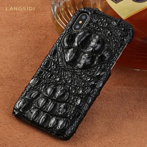 100% Genuine Crocodile Leather Phone Case For iPhone XR 12 Mini 12 Pro 11 Pro Max X XS Max 6S 6 7 8 Plus 5S SE 2020 Luxury Cover
