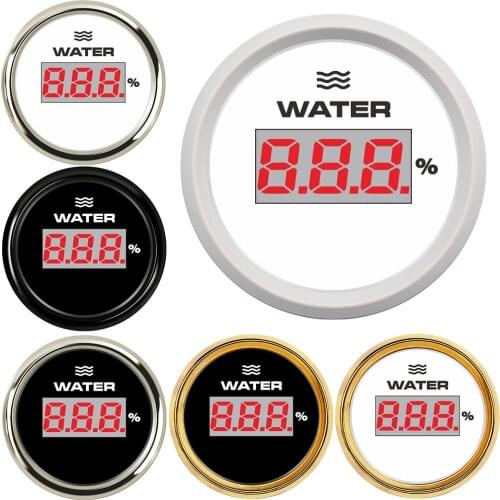 Digital Water Level Gauge 52MM Gauge Waterproof Water Level Tank Indicator for Marine With Backlight 9-32V Water Tank Level
