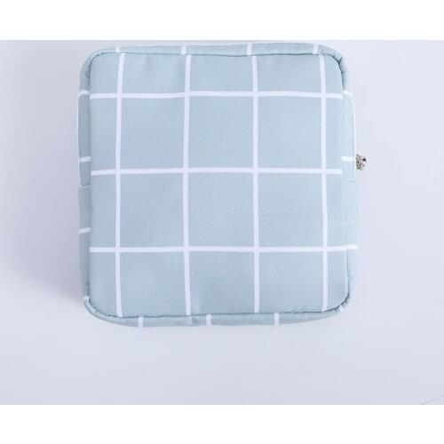 Ladies Portable Tampon Storage Bag, Pure Cotton Travel Cosmetic Storage Bag, Zipper Coin Purse, Sundries Storage