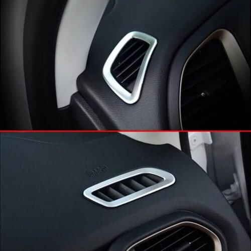 For Jeep Renegade BU 2015-2020 Matte Interior Dashboard Air Vent Surrounds Cover Trims