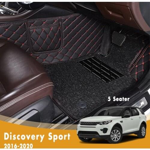 RHD Luxury Double Layer Wire Loop Car Floor Mats For Land Rover Discovery Sport 2020 2019 2018 2017 2016 (5 seats) Auto Carpets