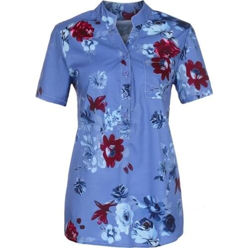 Stretchy Stylish Summer Casual Long Blouses Fashionable Women Skirt Floral Printed for Daily Life