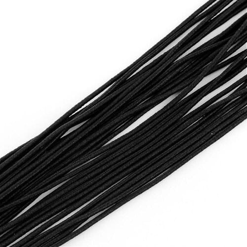 Pandahall Elastic Cord, with Fibre Outside and Rubber Inside, 2.5mm; about 80m/bundle