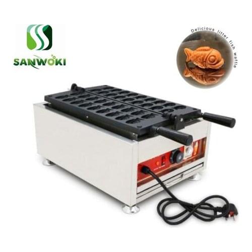Electric fish shape waffle maker machine yaiyaki making machine waffle cake baking oven cartoon fish waffle baker cone