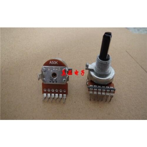 [VK] A50KX2 imported Taiwan ALPHA vertical A503 double potentiometer handle length 20MM 6 foot half handle switch
