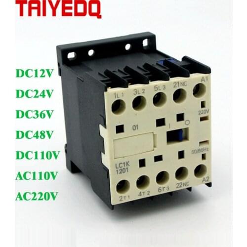 CJX2K1201Z DC contactor LP1K1201 contactor voltage 110VDC 48VDC 36VDC 24VDC 12VDC electric magnetic conatctor
