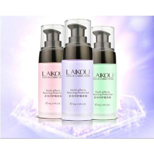 LaiKou Face Primer Liquid Foundation Smooth Silky Base Makeup Invisible Pore Wrinkle Cover Concealer