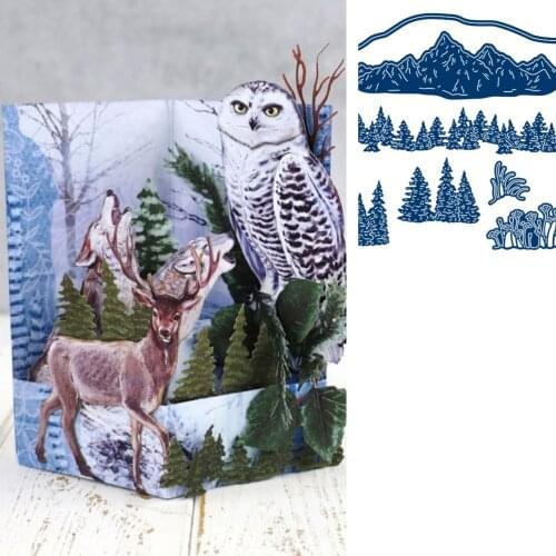 Into The Mountains Metal Cutting Dies Scrapbook Diary Decoration Stencil Embossing Template DIY Greeting Card Handmade 2021 New